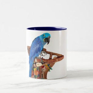 Hyacinth Macaw (15 oz) Tweekleurige Koffiemok