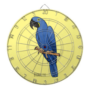 Hyacinth macaw bird cartoon illustraties dartbord