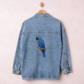 Hyacinth macaw bird cartoon illustraties denim jacket (Hangar)