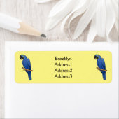 Hyacinth macaw bird cartoon illustraties etiket (Insitu)