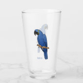 Hyacinth macaw bird cartoon illustraties glas (Achterkant)