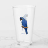 Hyacinth macaw bird cartoon illustraties glas (Voorkant)