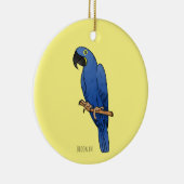 Hyacinth macaw bird cartoon illustraties keramisch ornament (Rechts)