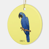 Hyacinth macaw bird cartoon illustraties keramisch ornament (Links)