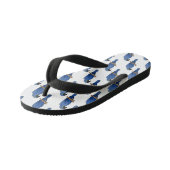 Hyacinth macaw bird cartoon illustraties kinder teenslippers (Schuin)