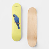 Hyacinth macaw bird cartoon illustraties persoonlijk skateboard (Voorkant)