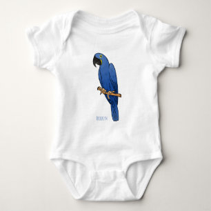 Hyacinth macaw bird cartoon illustraties romper