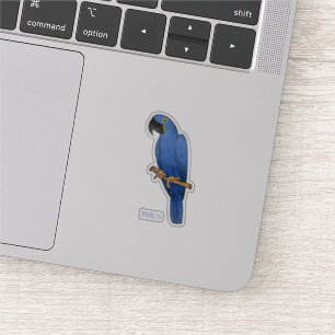 Hyacinth macaw bird cartoon illustraties sticker