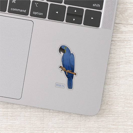 Hyacinth macaw bird cartoon illustraties sticker (Detail)