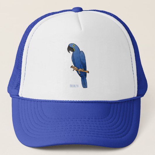 Hyacinth macaw bird cartoon illustraties trucker pet (Voorkant)