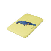 Hyacinth macaw bird cartoon illustration badmat (Gekanteld)