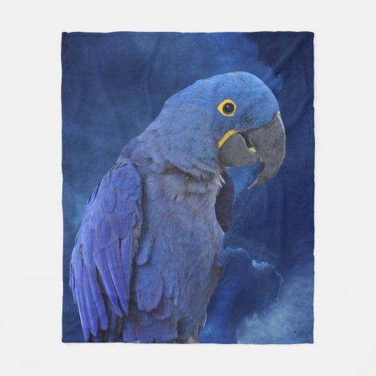 Hyacinth Macaw Fleece Deken (Voorkant)