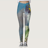 Hyacinth Macaw Parrot Bird Over Print Leggings (Voorkant)