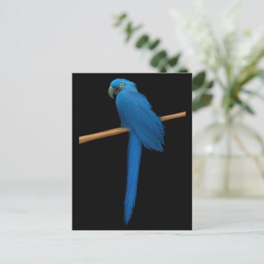 Hyacinth Macaw Parrot Briefkaart (Staand voorkant)