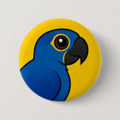 Hyacinth Macaw Ronde Button 5,7 Cm (Voorkant)