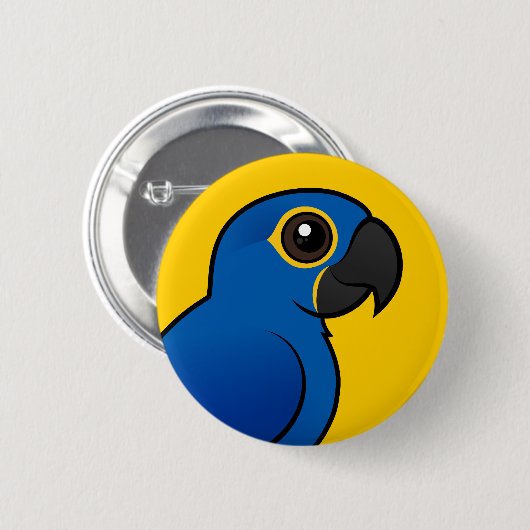 Hyacinth Macaw Ronde Button 5,7 Cm (Voorkant /achterkant)