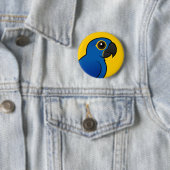 Hyacinth Macaw Ronde Button 5,7 Cm (In situ)