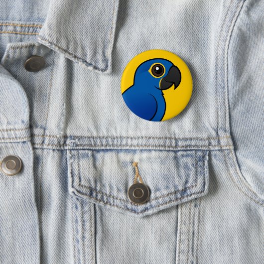 Hyacinth Macaw Ronde Button 5,7 Cm (In situ)