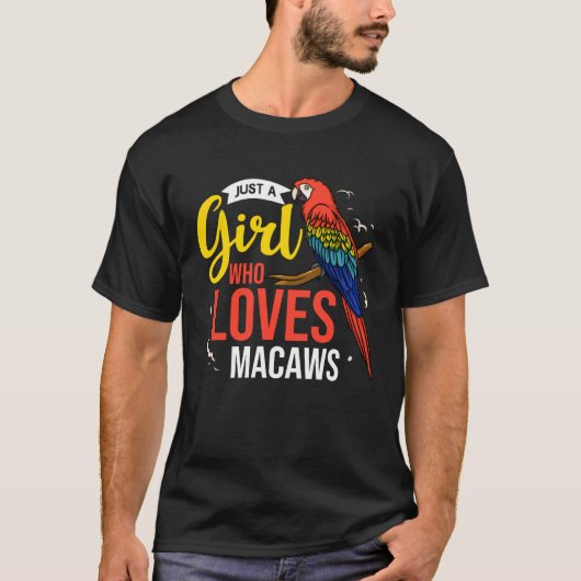 Hyacinth Macaw Scarlet Greenwing Bird Parrot T-shirt (Voorkant)