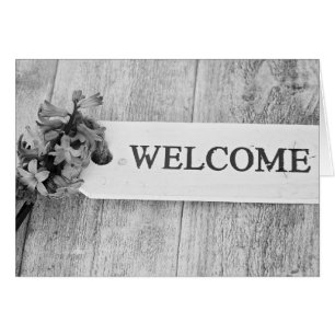 Hyacinth Paars Wood Sign Spring Floral Welcome