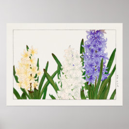 Hyacinth, Paarse White & Yellow Flowers van Konan, Poster