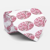 Hyacinth Pink bewerkt Stropdas (Opgerold)