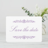 Hyacinth Regency stijl elegante 'Save the Date' Save The Date (Staand voorkant)
