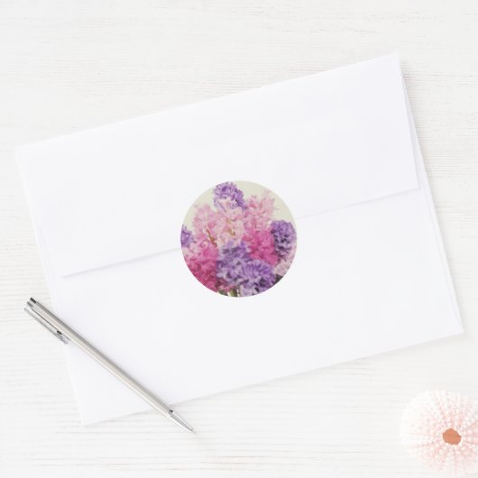 Hyacinth Ronde Sticker (Envelop)