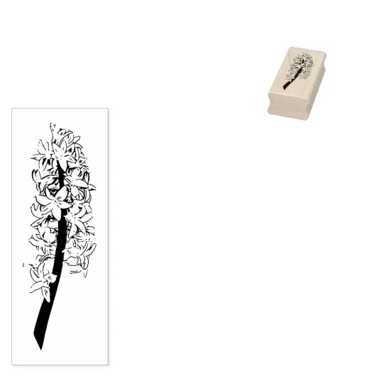 Hyacinth Rubber Stamp - Spring bulb stempels (Gestempeld)