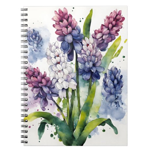 Hyacinth - Watercolor flowers Notitieboek (Voorkant)