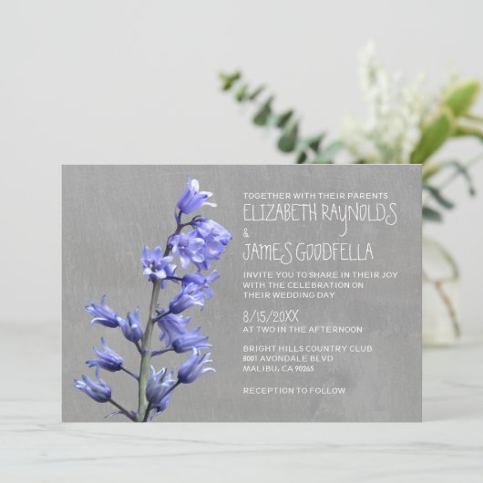 Hyacinth Wedding Invitations Kaart (Staand voorkant)