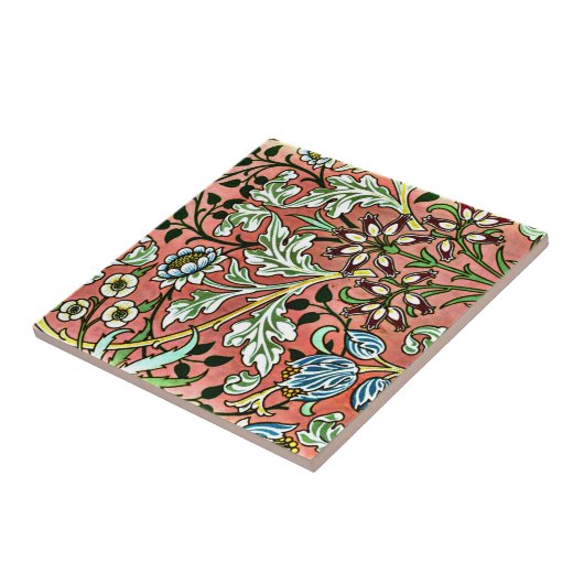 Hyacinth - William Morris Design Tegeltje (Zijkant)