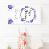 Hyacinth Wreath Paars Happy Norooz nieuwjaar Spandoek (Insitu)