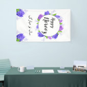 Hyacinth Wreath Paars Happy Norooz nieuwjaar Spandoek (Beurs)