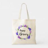 Hyacinth Wreath Paars Happy Norooz nieuwjaar Tote Bag (Achterkant)