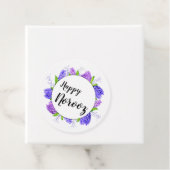 Hyacinth Wreath Paars Happy Norooz nieuwjaarscadea Bedankjes Labels (In situ)