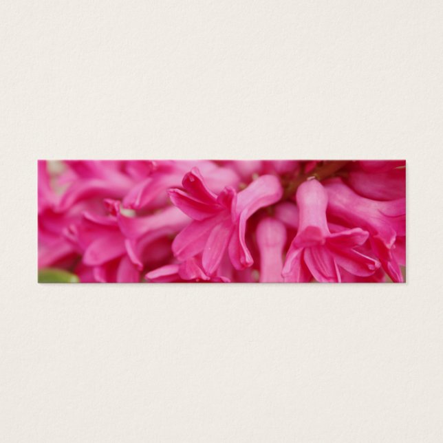 Hyacinthe Pink Bladwijzer Mini Visitekaartjes (Voorkant)