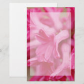 Hyacinthe Pink Stationery Briefpapier (Voorkant / Achterkant)