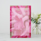 Hyacinthe Pink Stationery Briefpapier (Staand voorkant)