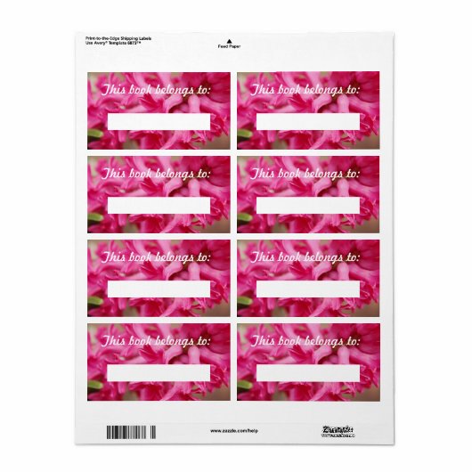 Hyacinthe roze label (Full Sheet)