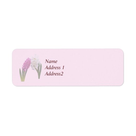 Hyacinthen In Love Save the Date Etiket (Voorkant)