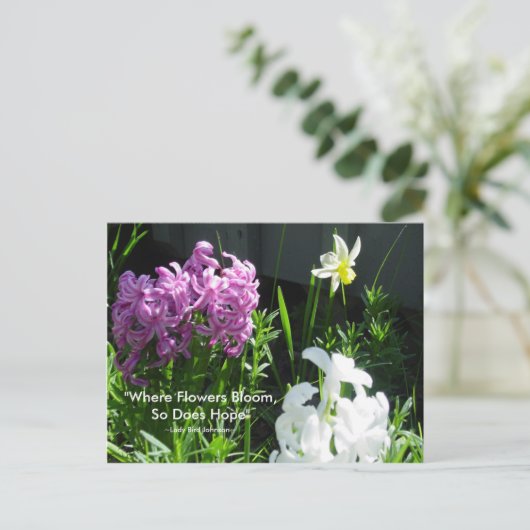 Hyacinths en Daffodil Briefkaart (Staand voorkant)