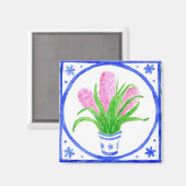 'Hyacinths' Fridge Magnet (Voorkant / Achterkant)