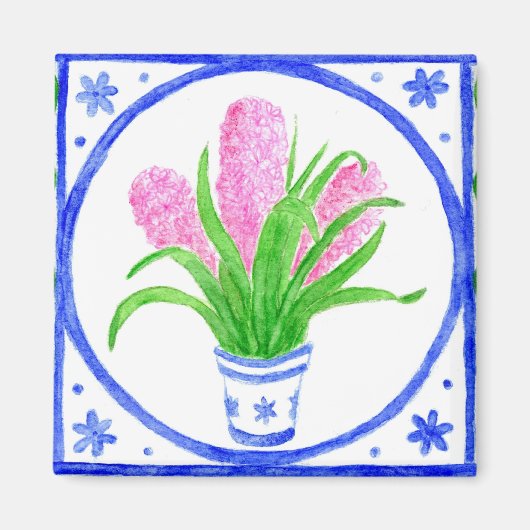 'Hyacinths' Fridge Magnet (Voorkant)