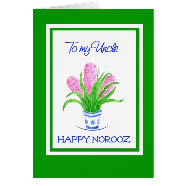  hyacinths Persian Nieuwjaar voor oom (Voorkant)