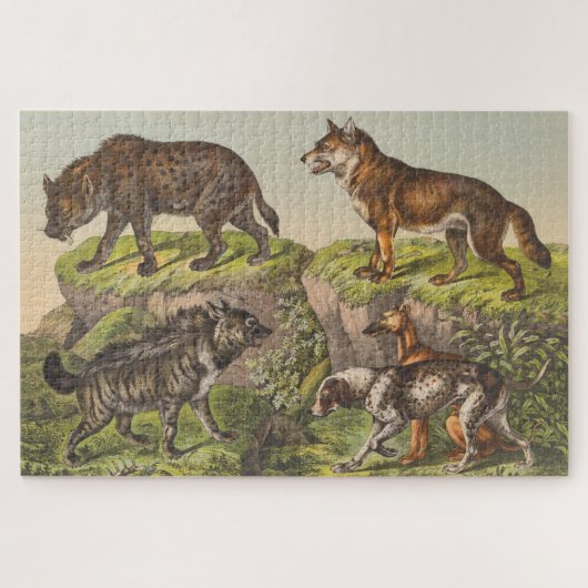 Hyaena (Hyena), Wolf en Dog Legpuzzel (Horizontaal)