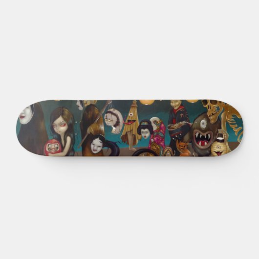 Hyakki Yako japan yokai gothic Skateboard (Horizontaal)