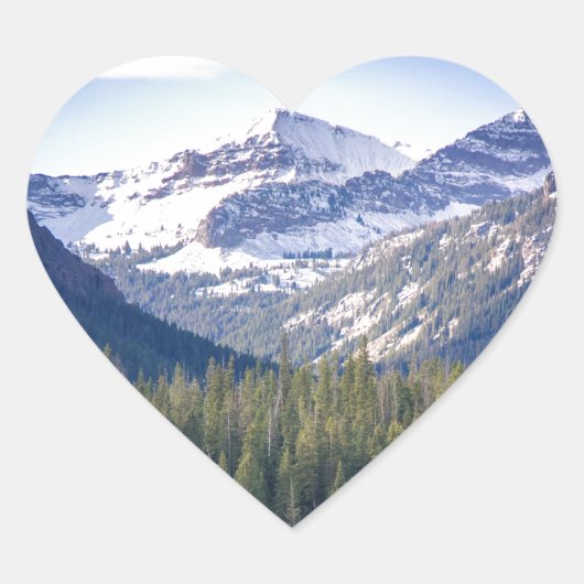 Hyalite Peaks Bozeman, Montana Hart Sticker (Voorkant)