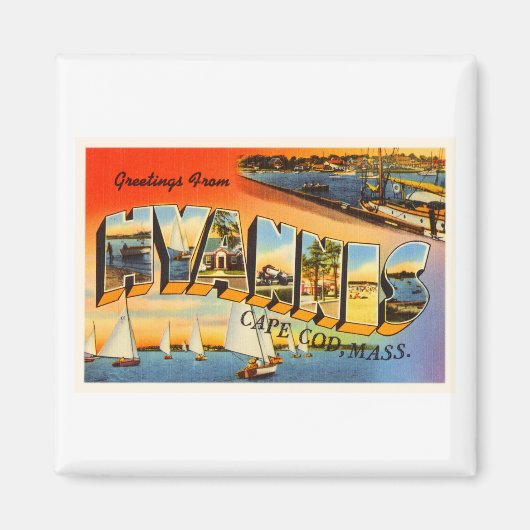 Hyannis Cape Cod Massachusetts MA Travel Souvenir Magneet (Voorkant)