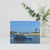 Hyannis Harbour Lighthouse Duck Boat Cape Cod Briefkaart (Staand voorkant)